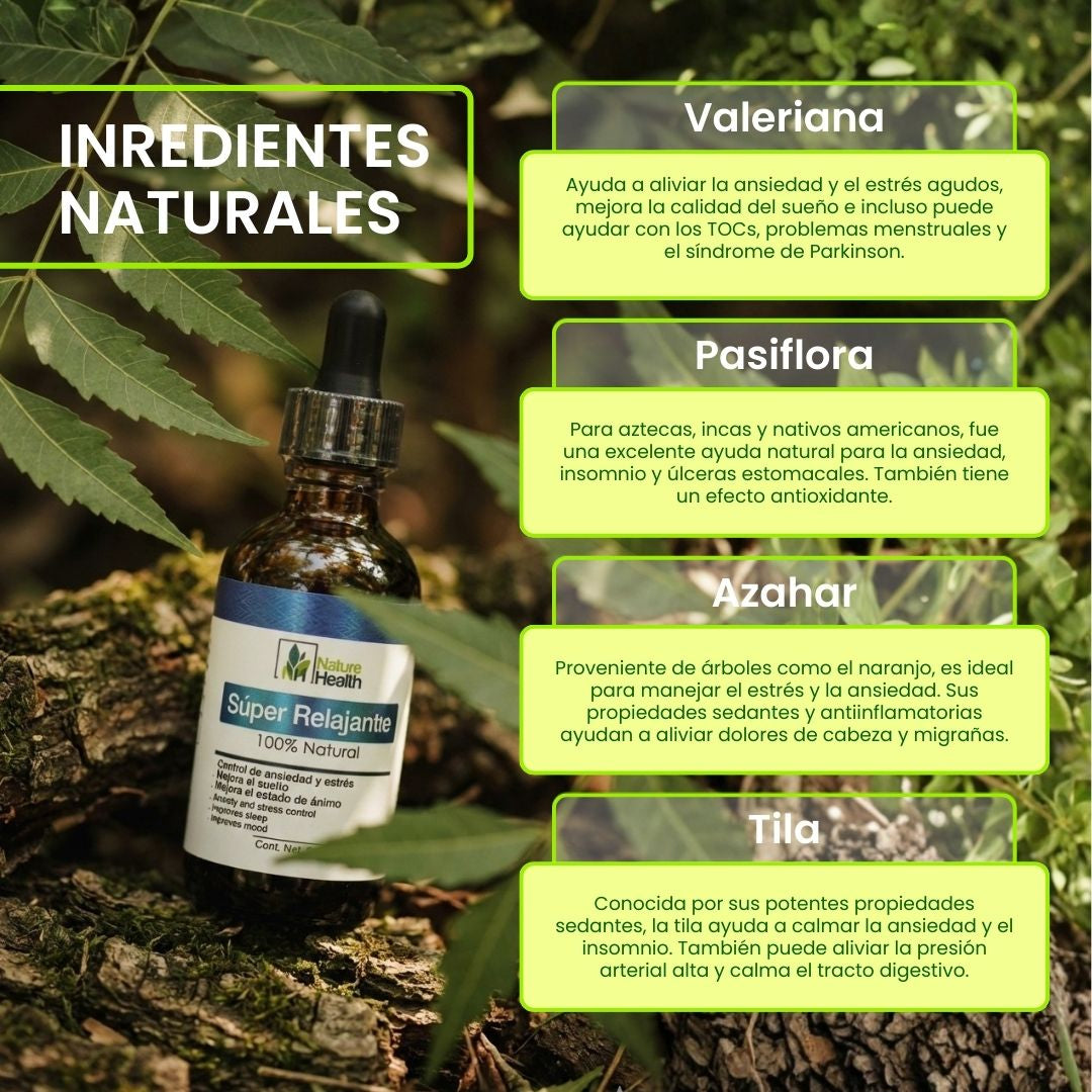 Gotas Relajante con Valeriana, - Apoyo para el estrés, la relajación, el descanso y el bienestar emocional