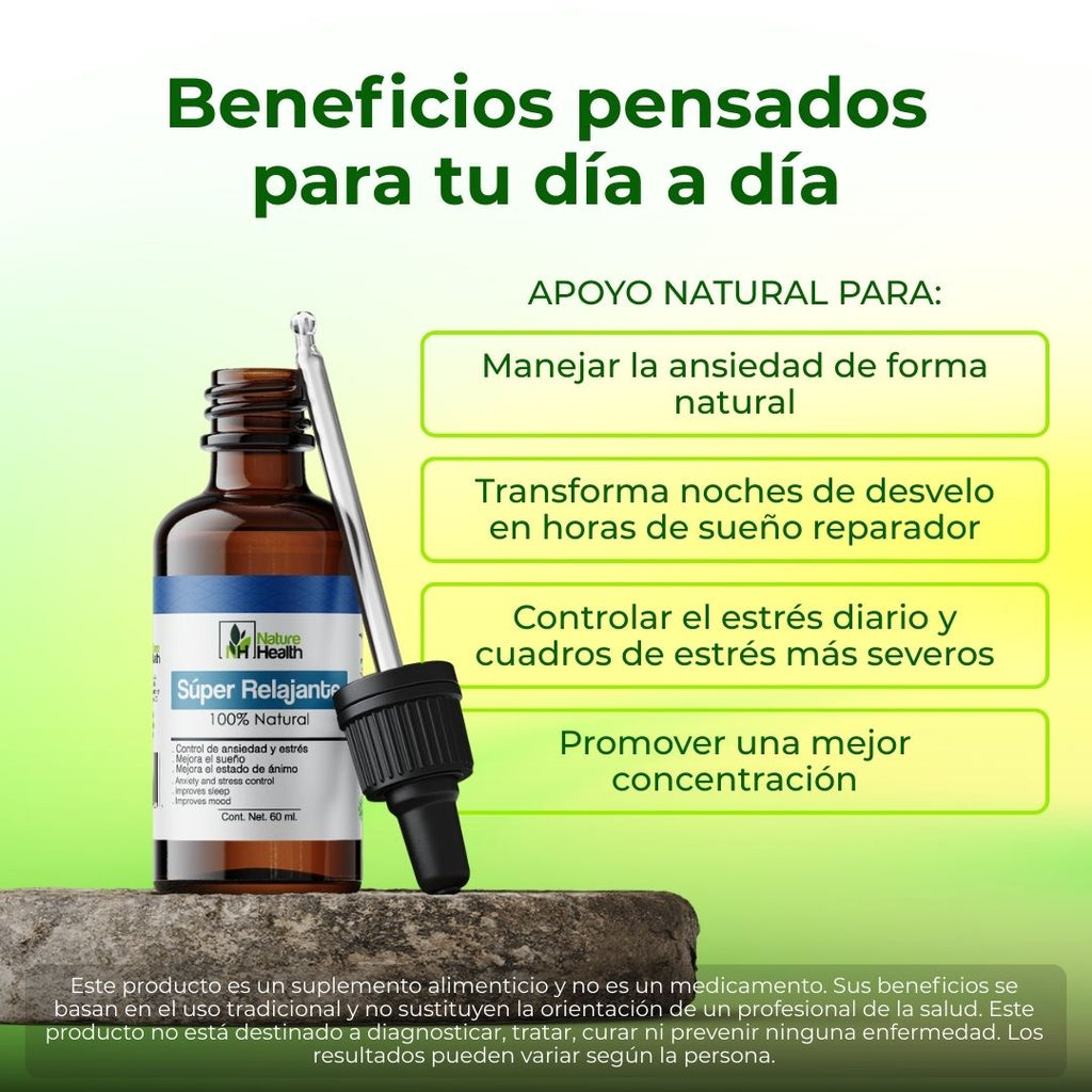 Gotas Relajante con Valeriana, - Apoyo para el estrés, la relajación, el descanso y el bienestar emocional