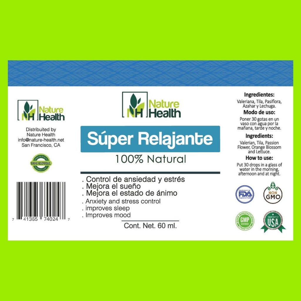 Gotas Relajante con Valeriana, - Apoyo para el estrés, la relajación, el descanso y el bienestar emocional