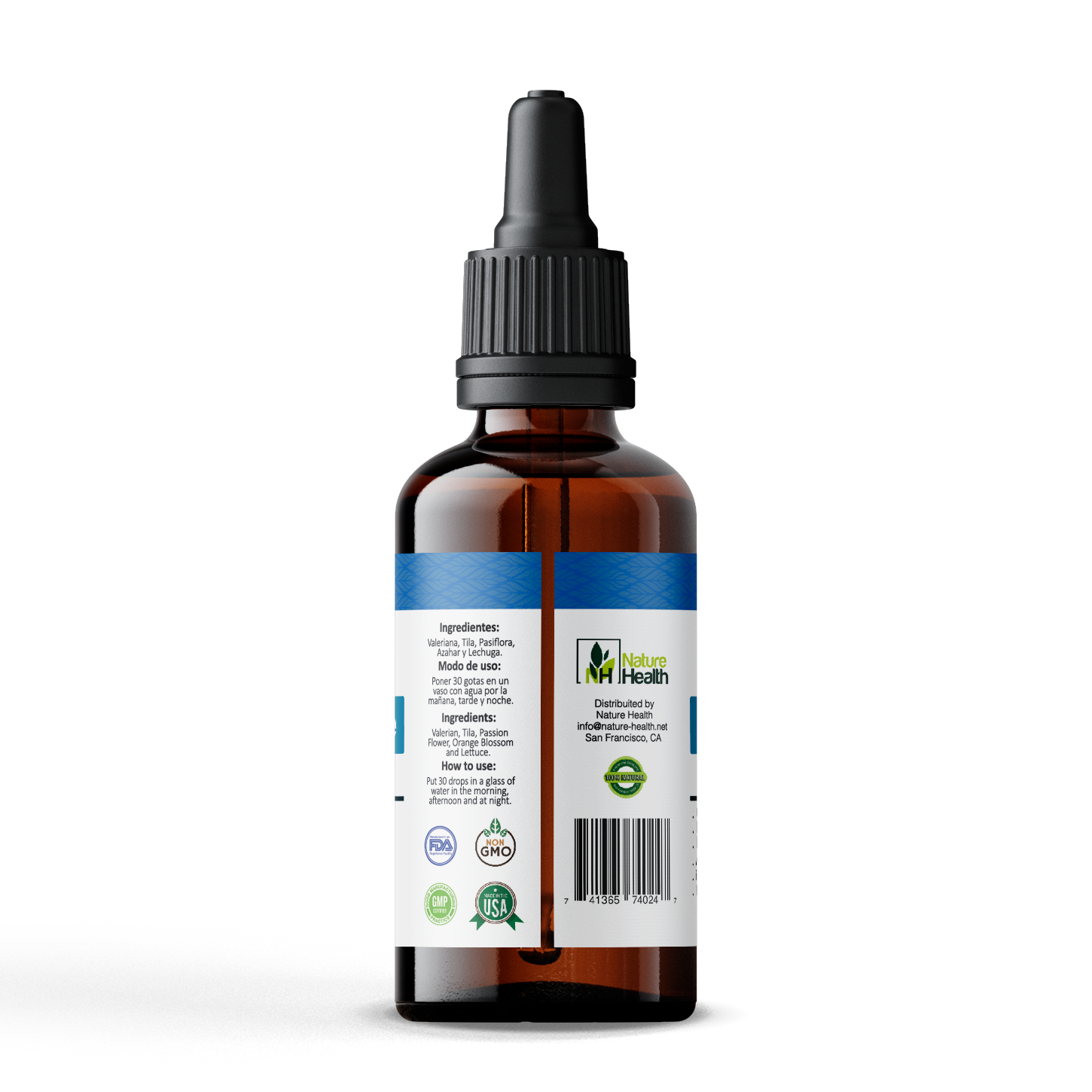 Gotas Relajante con Valeriana, - Apoyo para el estrés, la relajación, el descanso y el bienestar emocional